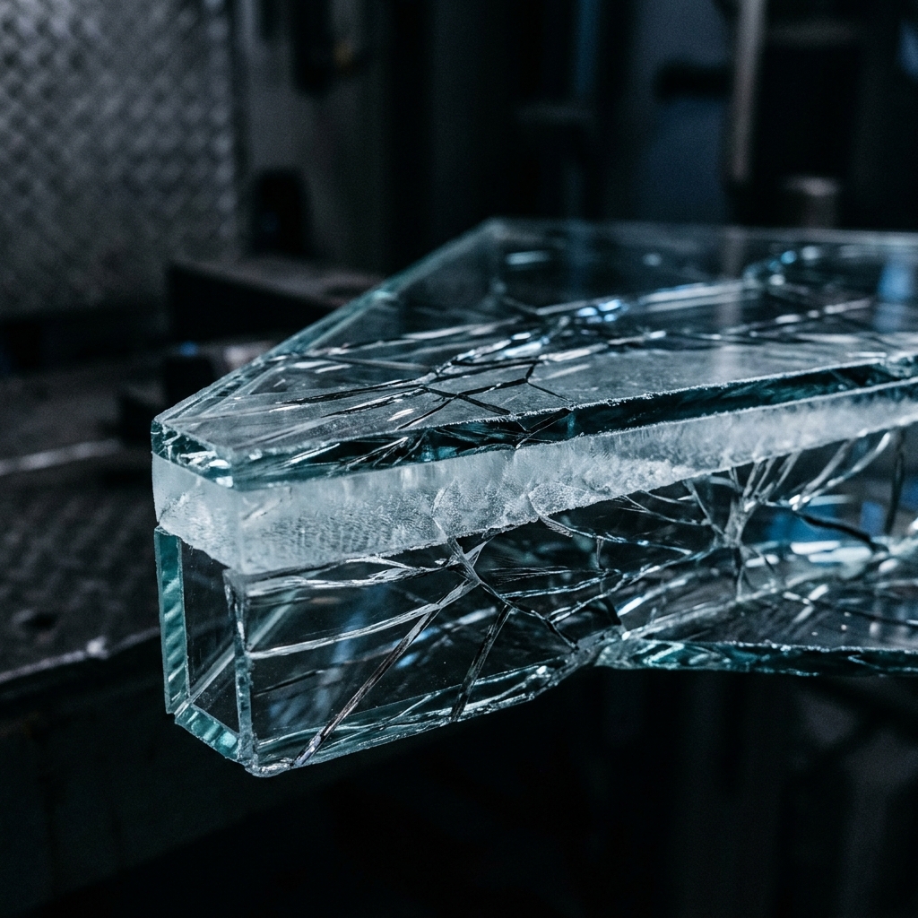 Laminated safety glass with PVB interlayer